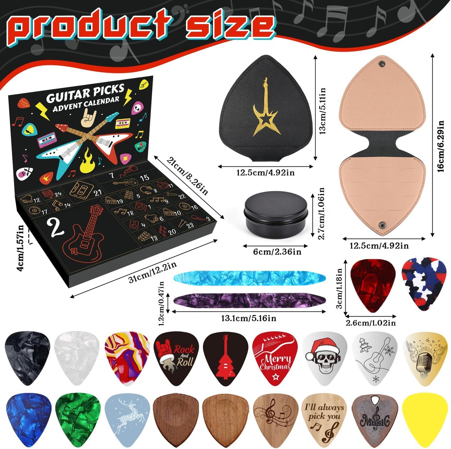 🔥LETZTER TAG 49 % RABATT – 🎸Gitarrenpick-Adventskalender 2025🎁