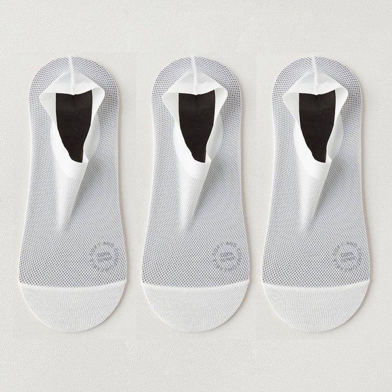 🔥 3er-Pack unsichtbare Socken mit rutschfester Sohle 🧦 – Atmungsaktiv, niedrig geschnitten, rutschfest und schweißabsorbierend