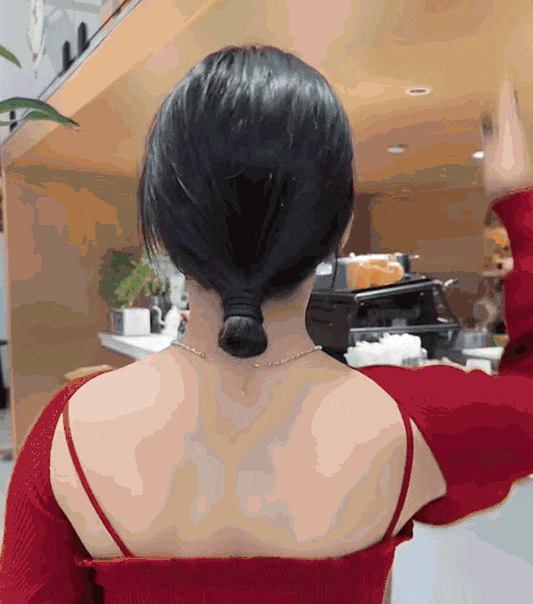 Echthaar Bun Perücke