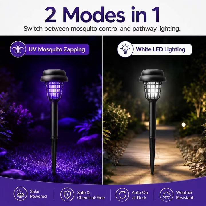 🏠Sommer-Essentials🦟Solarbetriebene UV-Mückenlampe