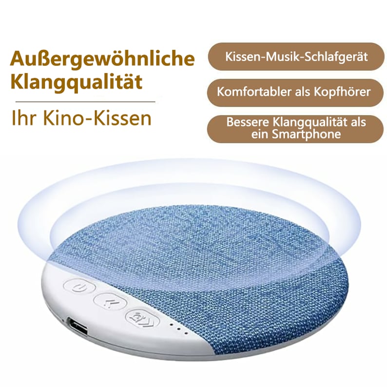 🔥S1 Ultradünner Bluetooth-Kissenlautsprecher mit Bluetooth 5,4 und Knochenleitungstechnologie