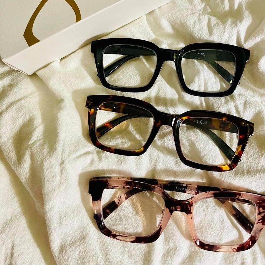 🔥Sonderangebot – ✨👓Lesebrillen im Schildpatt-Design – Übergroße, quadratische Brillen mit Blaulichtfilter