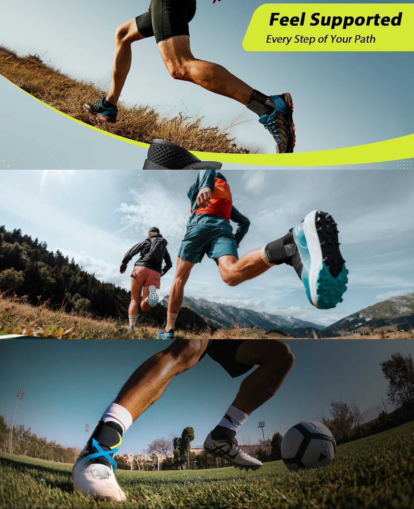 🔥Instant-Fit Knöchelbandage – seitlich stabilisiert, rutschfest🎯