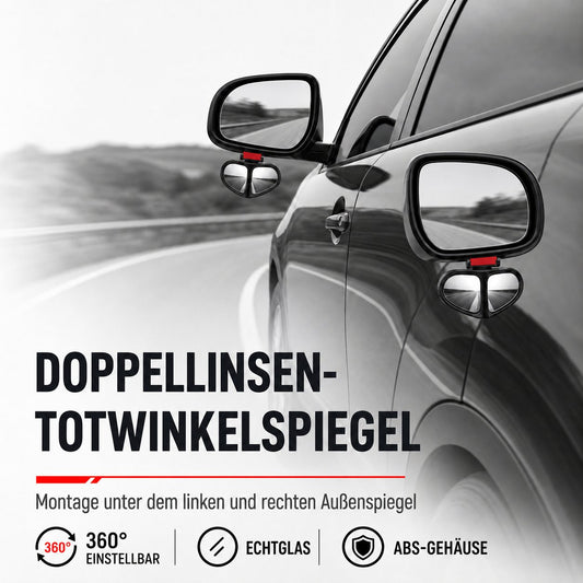 🔥🚗 360°-Weitwinkel-Rückspiegel mit Totwinkelüberwachung