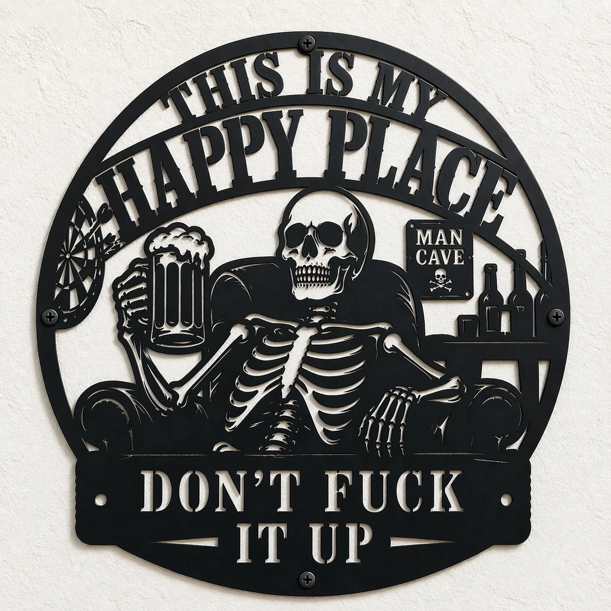 💀🍺„Das ist mein Glücksort“ – witzige Einrichtung für die Männerhöhl