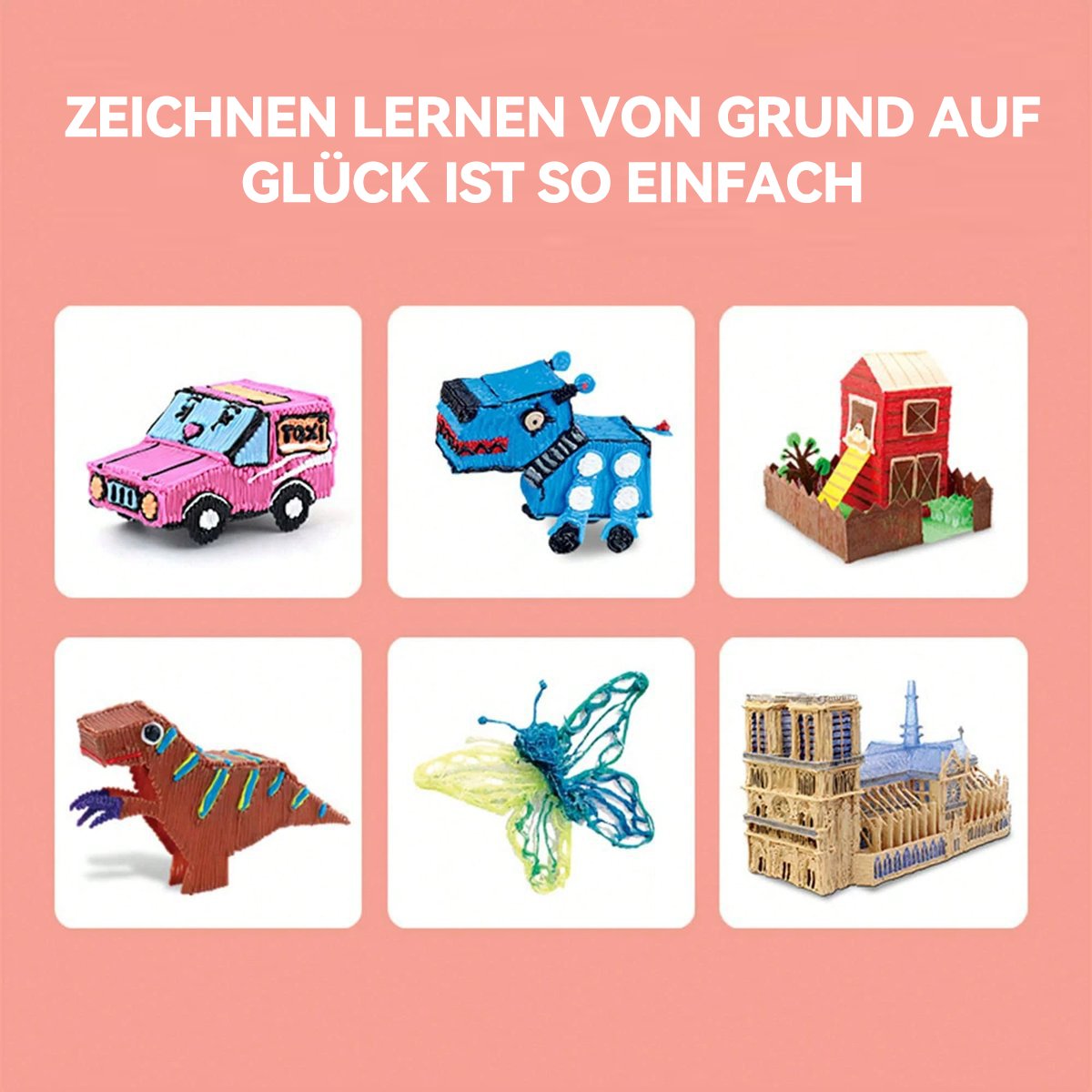 🏆NEUER 3D-Druckstift 3D Pen Set für Kinder Geburtstags- oder Weihnachtsgeschenk Kreatives DIY mit LCD-Display und PLA-Filament
