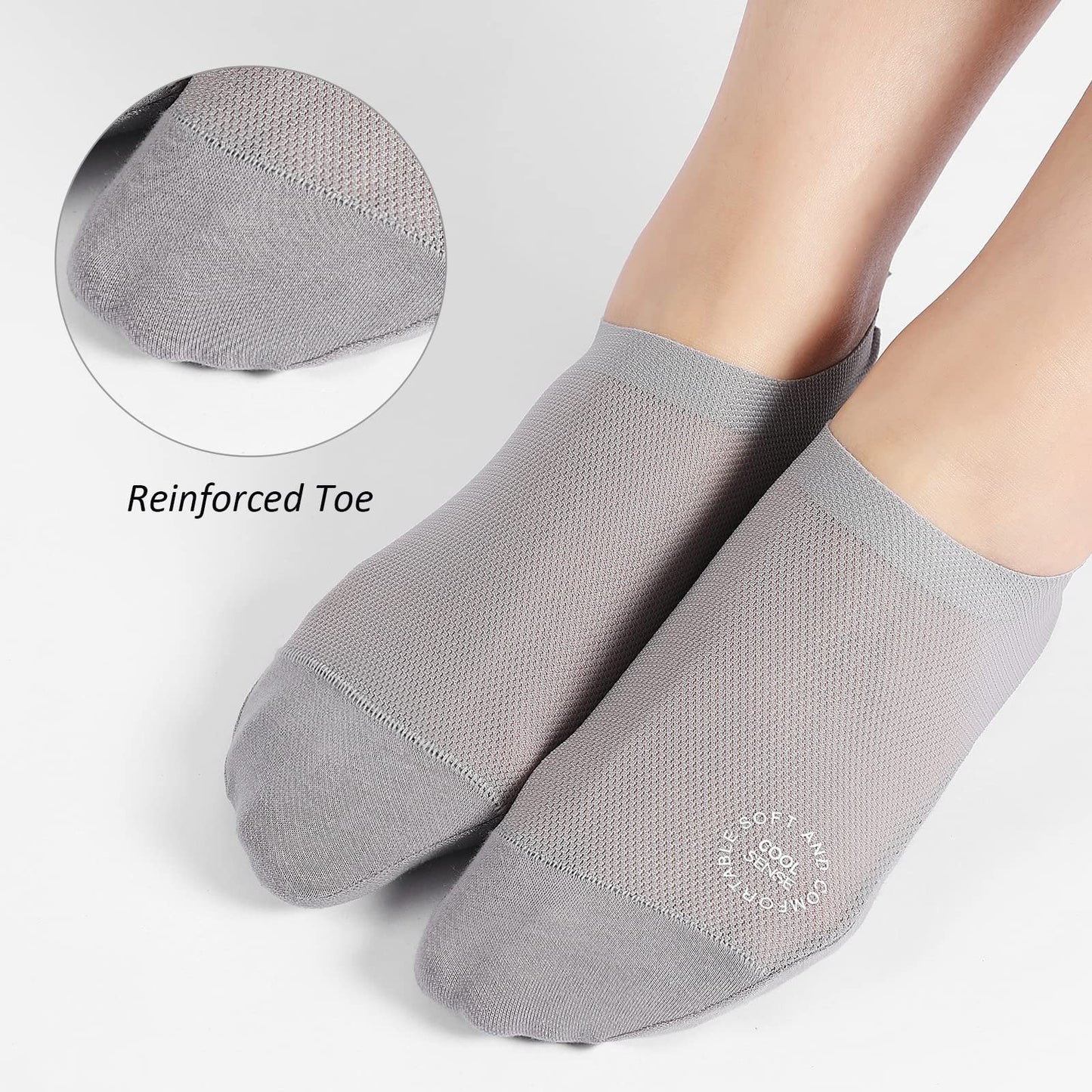 🔥 3er-Pack unsichtbare Socken mit rutschfester Sohle 🧦 – Atmungsaktiv, niedrig geschnitten, rutschfest und schweißabsorbierend