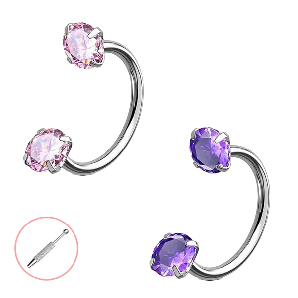 💎Hufeisenförmiger Nasenring – innenverschraubt und komfortabe