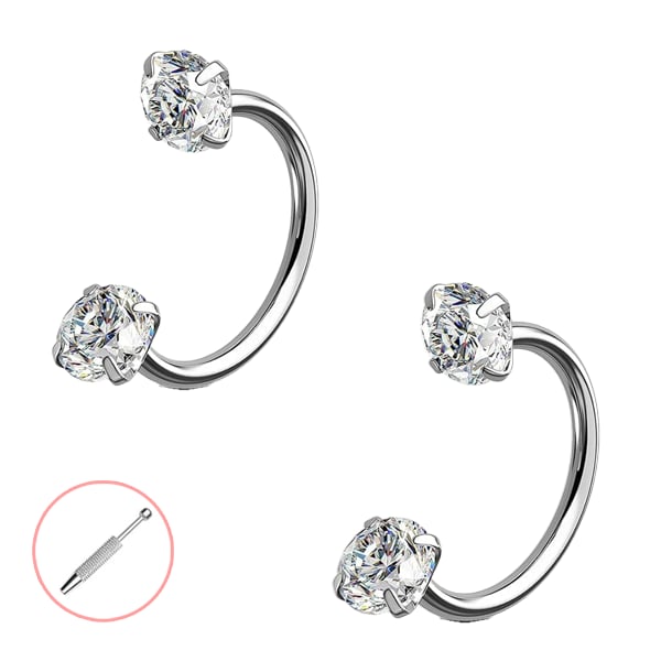 💎Hufeisenförmiger Nasenring – innenverschraubt und komfortabe