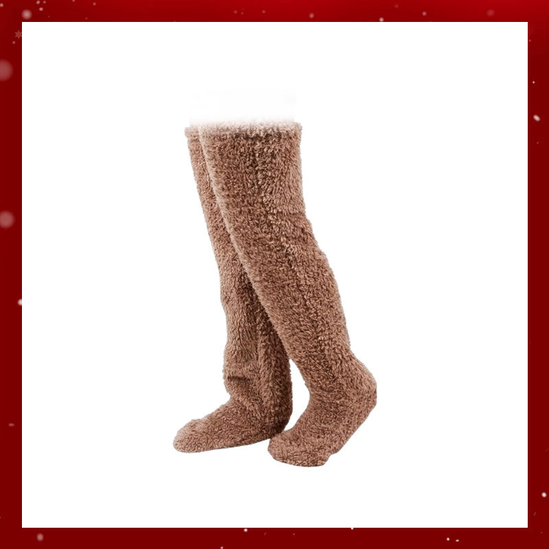 Kniestrümpfe aus Gänsedaunen für Weihnachten