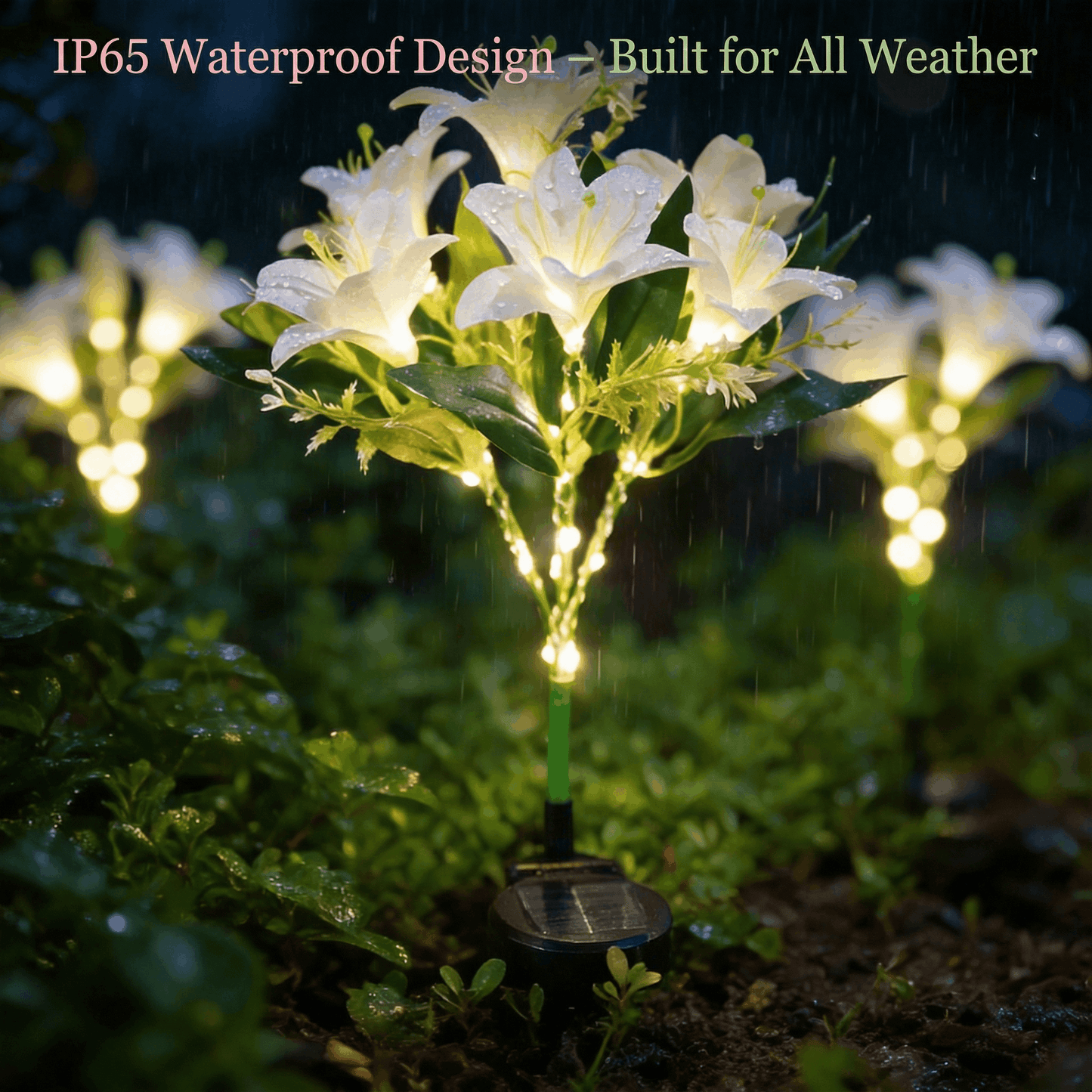 🌸Solarbetriebene Blumenstecker-Lampen – wasserdichte Gartendekoratio