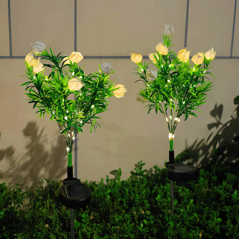 🌸Solarbetriebene Blumenstecker-Lampen – wasserdichte Gartendekoratio