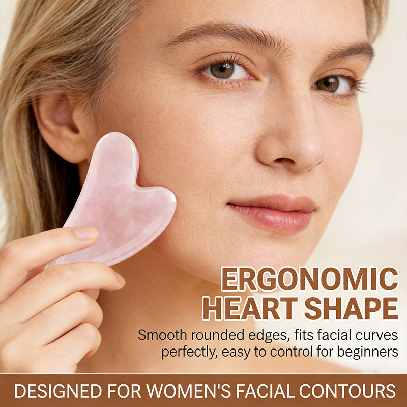 🔥Kaufen Sie 1, erhalten Sie 1 gratis💖 Gua-Sha-Massagegerät aus Naturkristall in Herzform – Gua-Sha-Werkzeug für den ganzen Körper, für Gesicht, Hals und Körpe