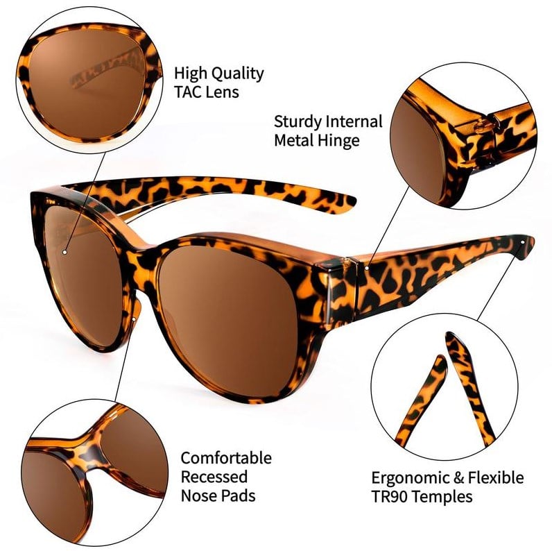 🕶 Neue Sonnenbrille im Cat-Eye-Stil in Übergröße, mit polarisierten Gläsern und UV400-Schutz