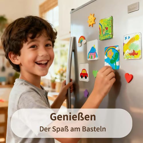 🎞✂10er-Packung 5 x 5 cm große, transparente Acryl-Kühlschrankmagnete zum Selbermachen mit Kleberückseite – Quadratische Magnet-Fotorahmen mit beeindruckendem 3D-Effekt 💕