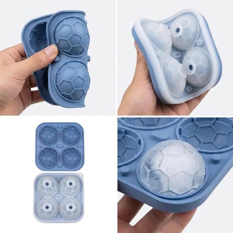 Silikon-Eiswürfelform in Fußballform