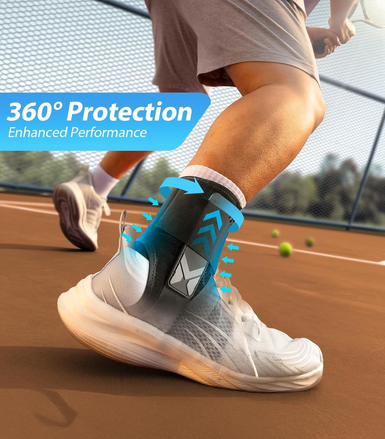 🔥Instant-Fit Knöchelbandage – seitlich stabilisiert, rutschfest🎯
