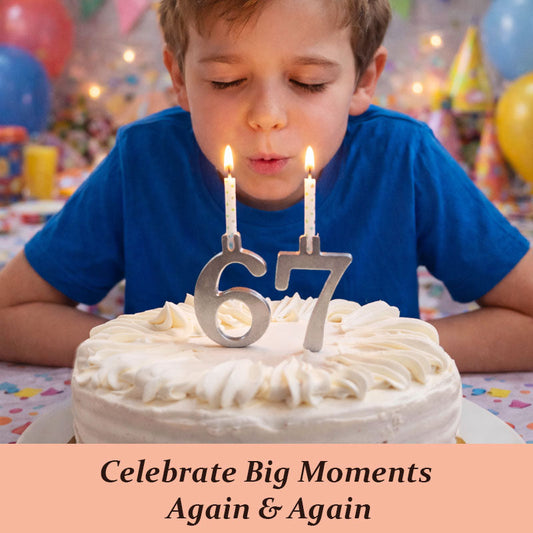 Digitales Geburtstagskuchen-Kerzenhalter-Set