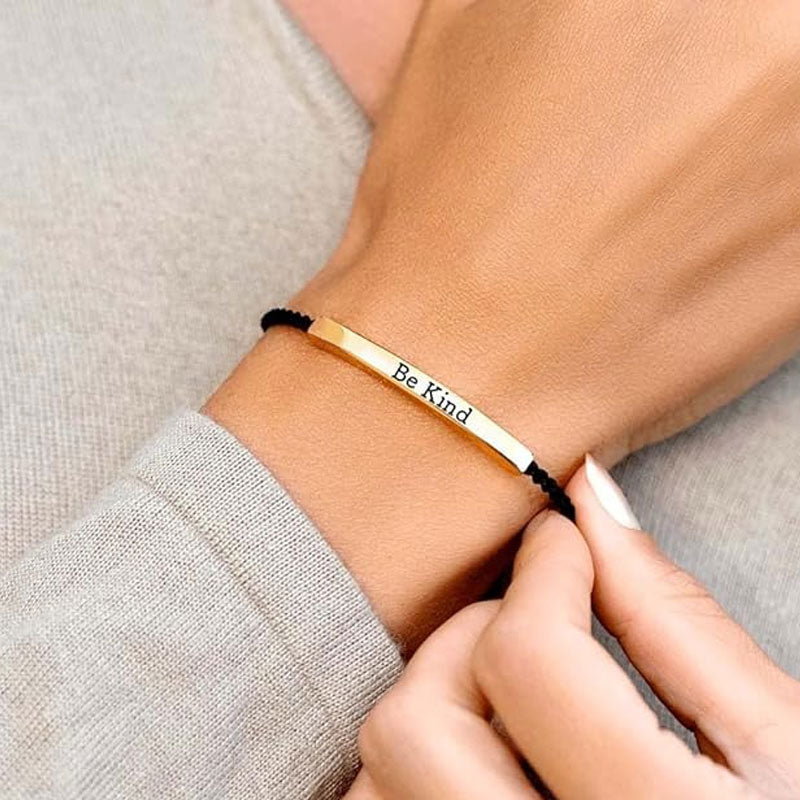 ✨📿 Gewebtes Edelstahlarmband – Motivations- und Inspirationsarmband mit abnehmbarem Aufdruck! ✨🦾