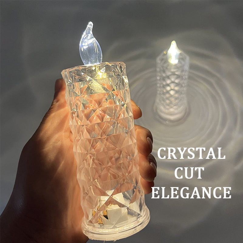 ✨ Crystal Rose Candle Light – Romantisches Licht ohne Schmutz