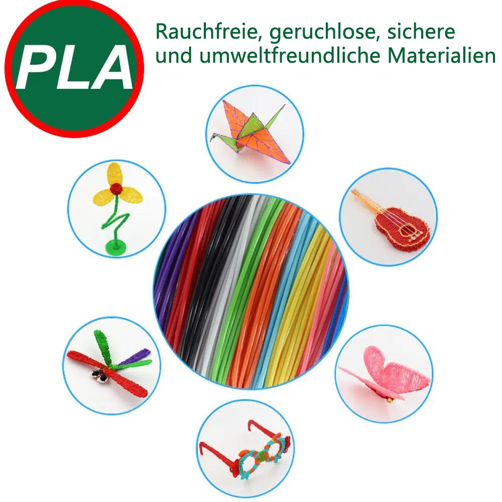 🏆NEUER 3D-Druckstift 3D Pen Set für Kinder Geburtstags- oder Weihnachtsgeschenk Kreatives DIY mit LCD-Display und PLA-Filament