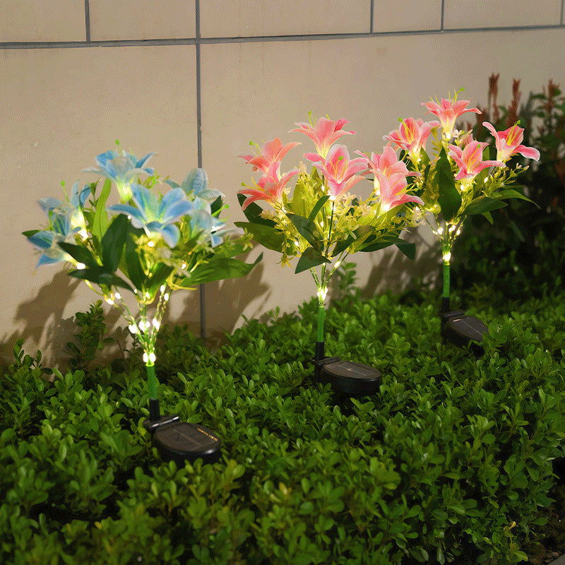 🌸Solarbetriebene Blumenstecker-Lampen – wasserdichte Gartendekoratio