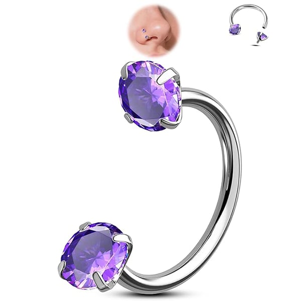 💎Hufeisenförmiger Nasenring – innenverschraubt und komfortabe