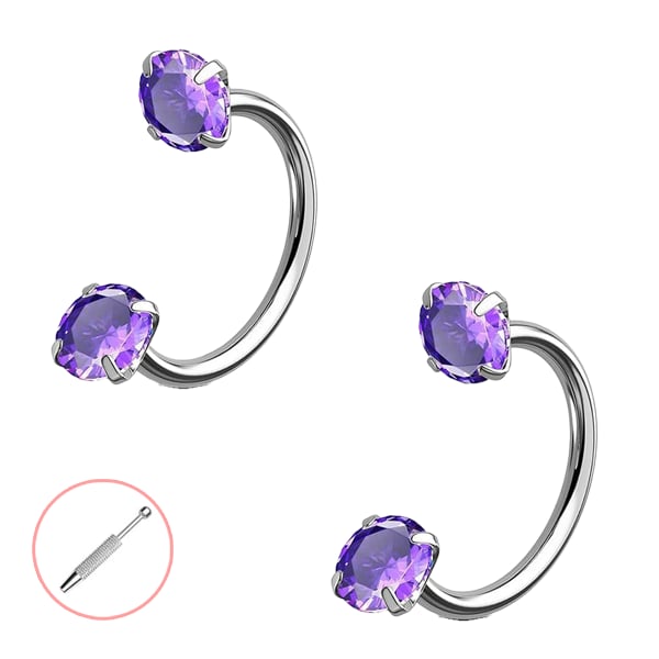 💎Hufeisenförmiger Nasenring – innenverschraubt und komfortabe