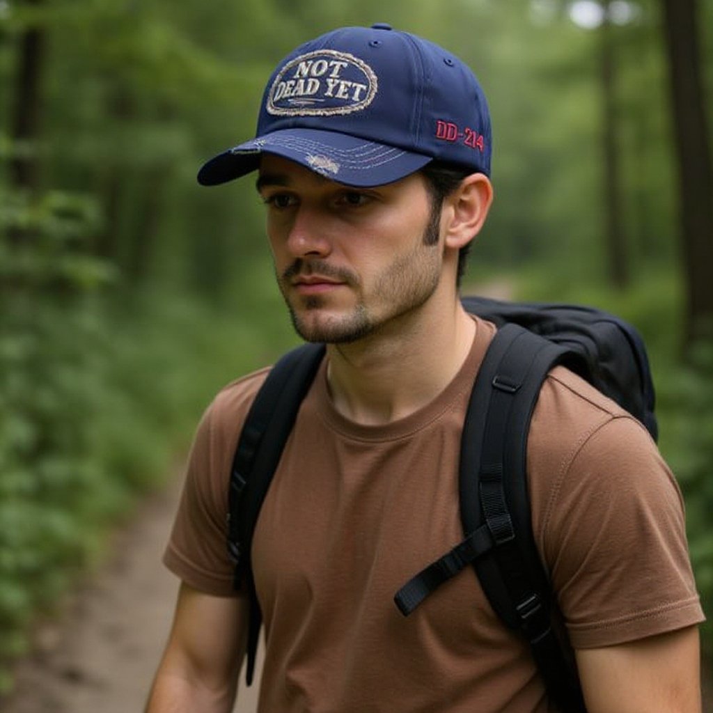 Noch nicht tot – Vintage-Baseballkappe aus gewaschenem Stof