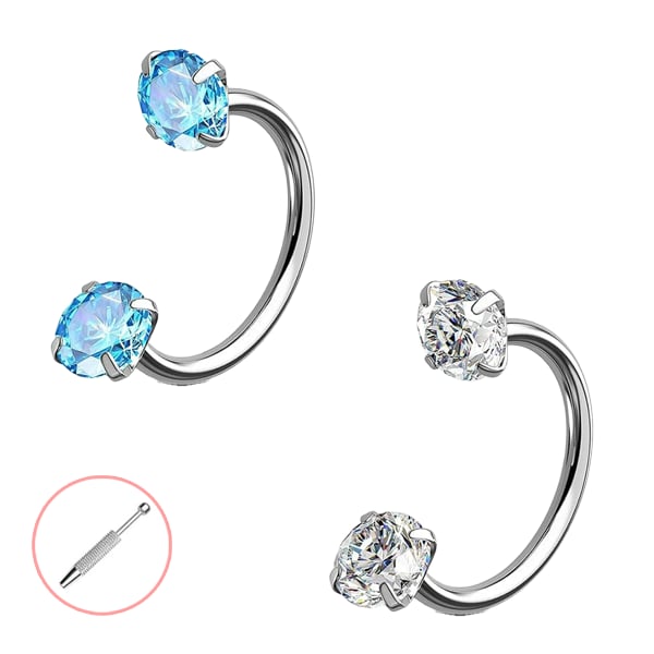 💎Hufeisenförmiger Nasenring – innenverschraubt und komfortabe