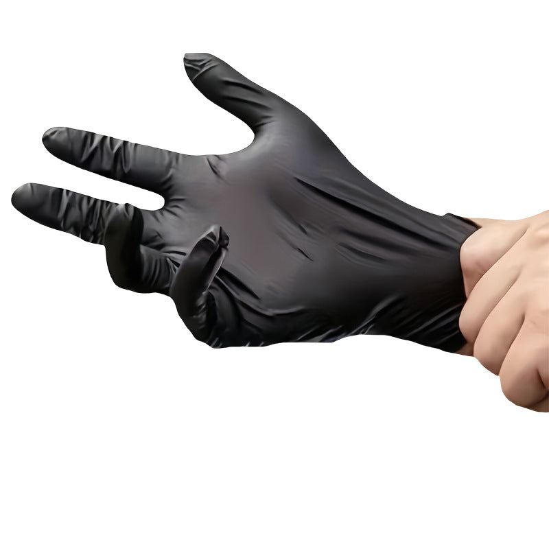 100/50er-Packung schwarze Einweg-Nitrilhandschuhe