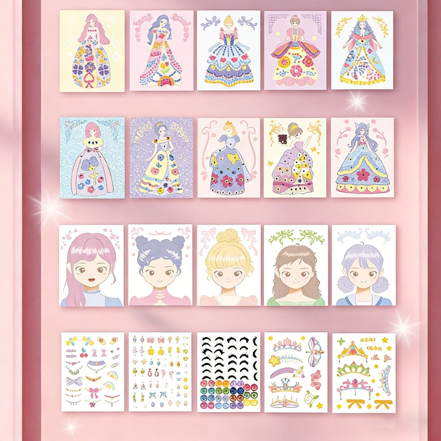 👸Prinzessin-Bastelset zum Selbermachen: Make-up, Diamantkunst & Verkleidungsspaß