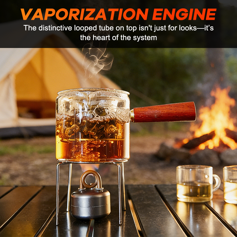 Tragbarer Spirituskocher für den Außenbereich(Inklusive zusätzlicher Antirutschhülle)