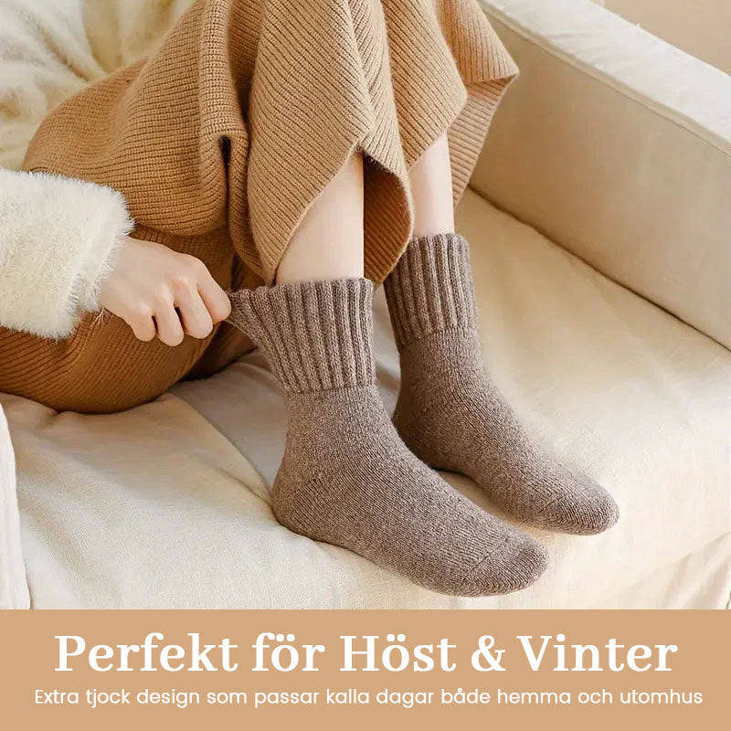 🧦5 Paar Wollsocken für Frauen - warme, mittelhohe Socken