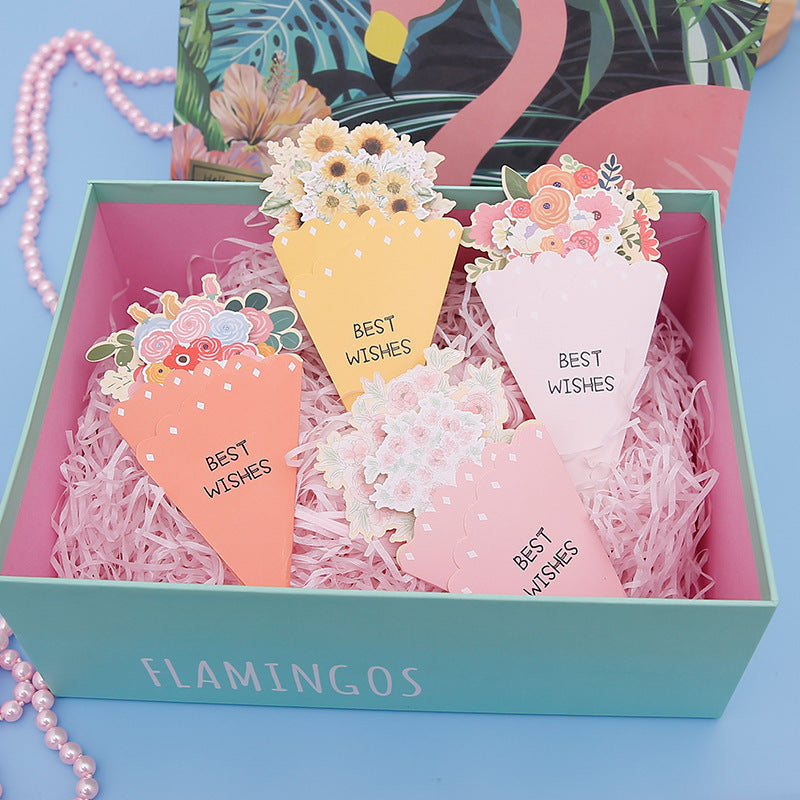 💐3D-Blumenstrauß-Grußkarte – Kreative Blumen-Geschenkkarten mit Umschla