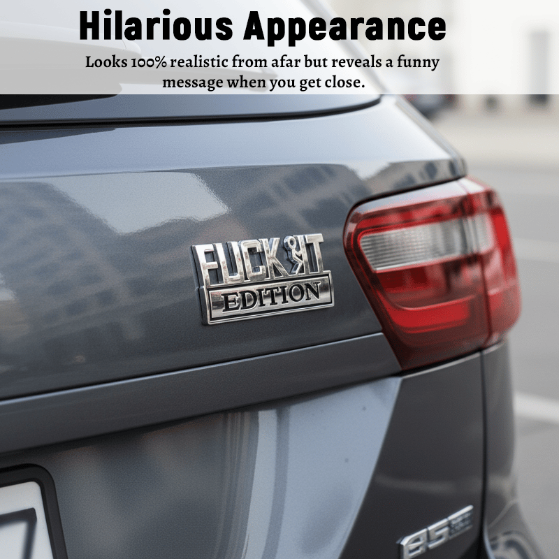 🔥Letzter Tag 50 % Rabatt🔥Fvck It Edition 3D-Emblem-Aufkleber, lustige Aufkleber für Auto, LKW, SUV, Motorrad