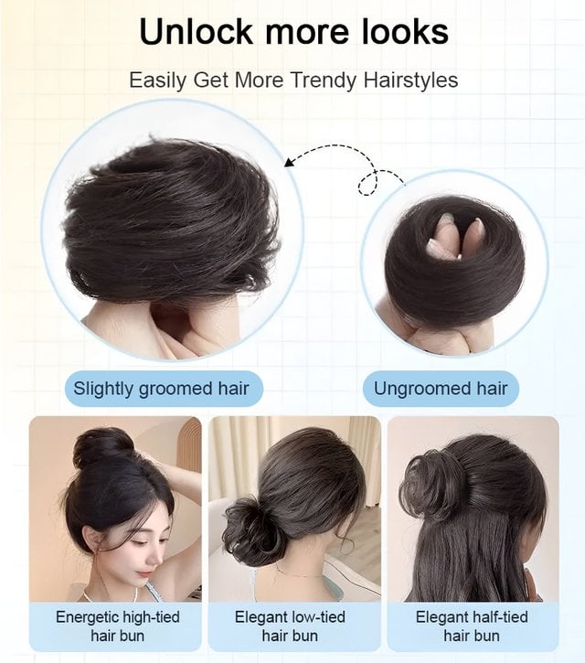 Echthaar Bun Perücke