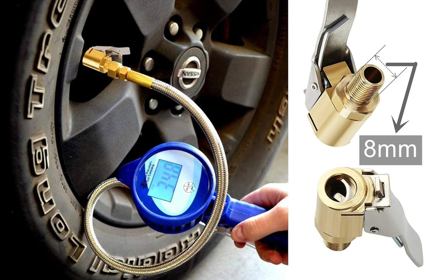 🔥Letzter Tag mit 49 % Rabatt🔥 – 2er-Pack mit 8-mm-Luftfutter für Reifen mit Clip-Adapter