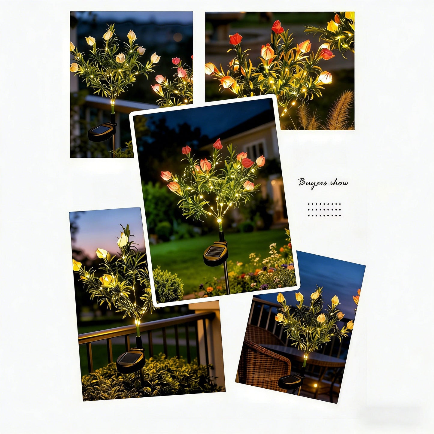 🌸Solarbetriebene Blumenstecker-Lampen – wasserdichte Gartendekoratio