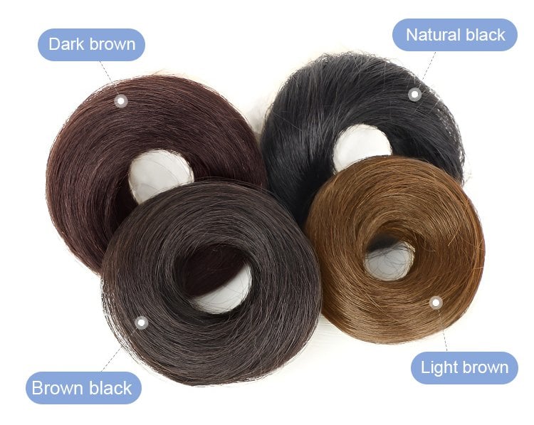 Echthaar Bun Perücke