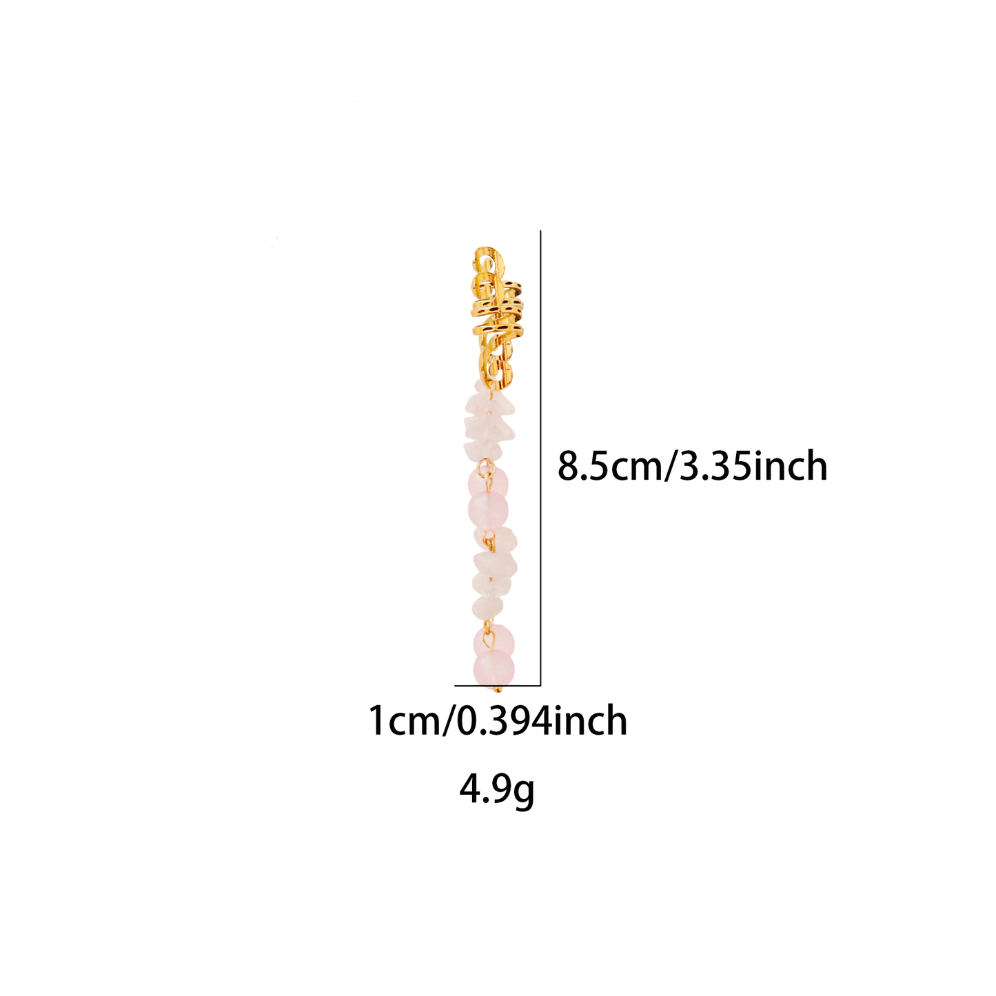 Dreadlock hair accessory/spiral chain hair clip