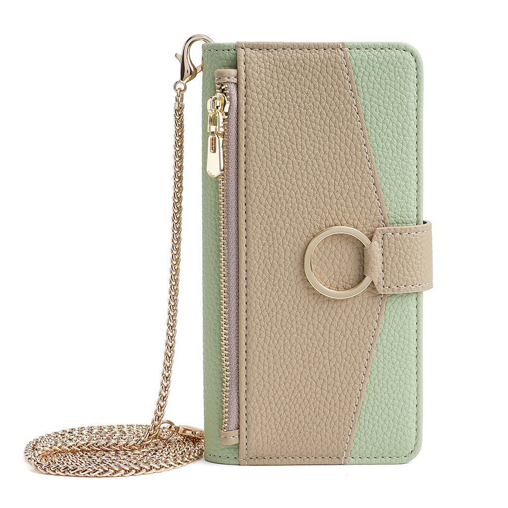 Schicke Crossbody-Geldbörse mit Farbblock-Design für Ihr Smartphon