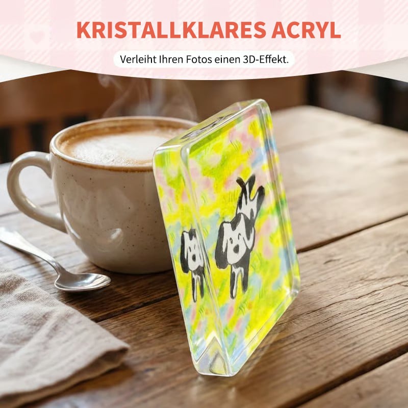 🎞✂10er-Packung 5 x 5 cm große, transparente Acryl-Kühlschrankmagnete zum Selbermachen mit Kleberückseite – Quadratische Magnet-Fotorahmen mit beeindruckendem 3D-Effekt 💕