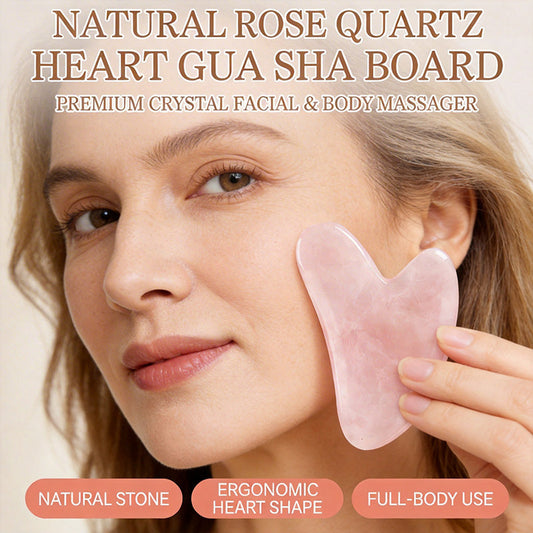 🔥Kaufen Sie 1, erhalten Sie 1 gratis💖 Gua-Sha-Massagegerät aus Naturkristall in Herzform – Gua-Sha-Werkzeug für den ganzen Körper, für Gesicht, Hals und Körpe