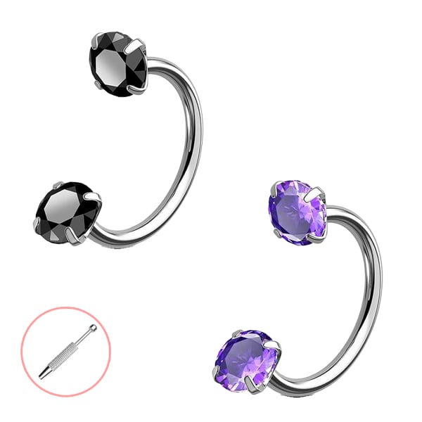 💎Hufeisenförmiger Nasenring – innenverschraubt und komfortabe