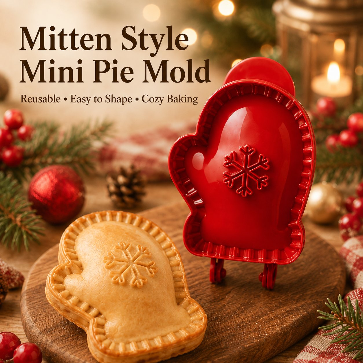 🥧Anfängerfreundliche, wiederverwendbare Mini-Form für Handpasteten | 6 lustige Formen zum einfachen Füllen, Formen und Verschließen von selbstgebackenen Pasteten und Gebäck🍎✨
