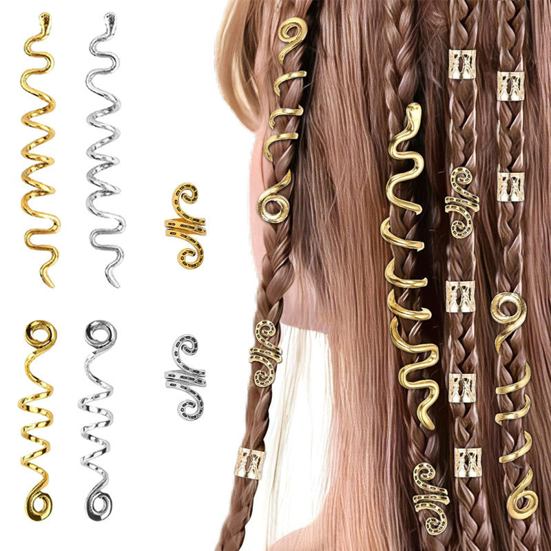 Dreadlock hair accessory/spiral chain hair clip