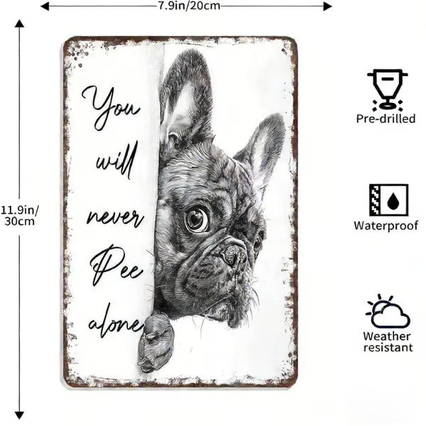 Vintage Schwarz-Weiß-Katze und Hochlandrinder als Wandkunst