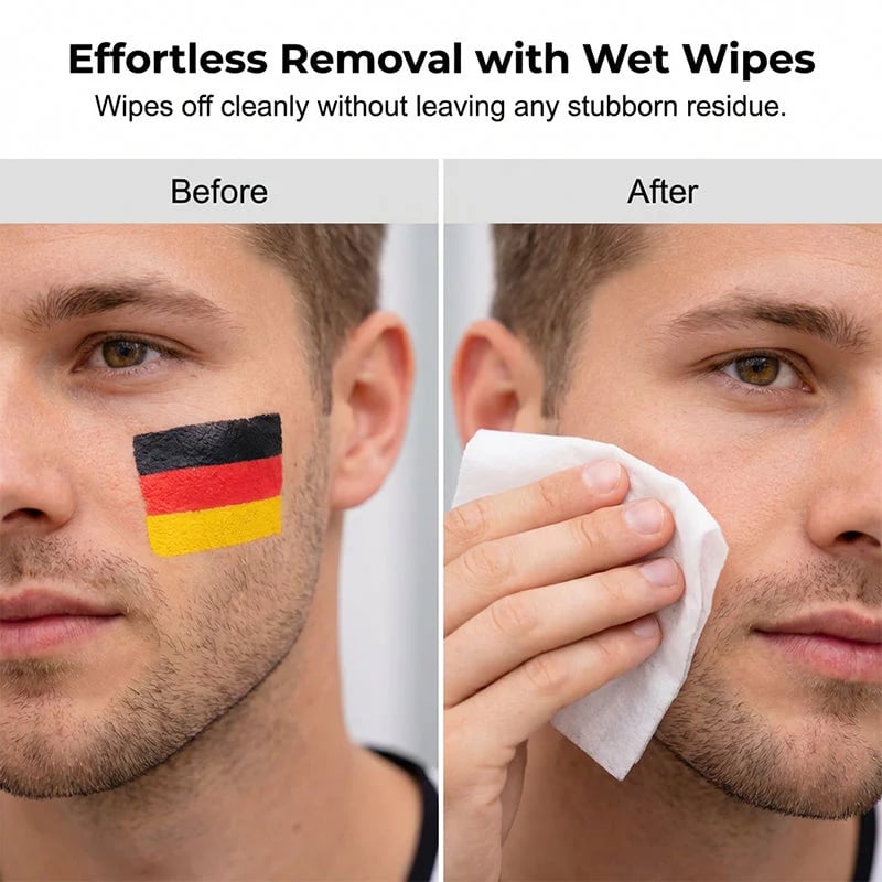 🔥LETZTER TAG 50 % RABATT – 🌈✨Gesichtsmalstift mit Nationalflagge für Sportfans