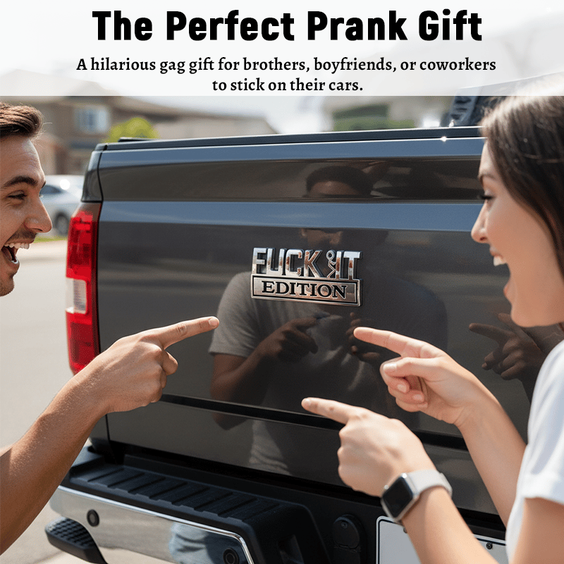 🔥Letzter Tag 50 % Rabatt🔥Fvck It Edition 3D-Emblem-Aufkleber, lustige Aufkleber für Auto, LKW, SUV, Motorrad